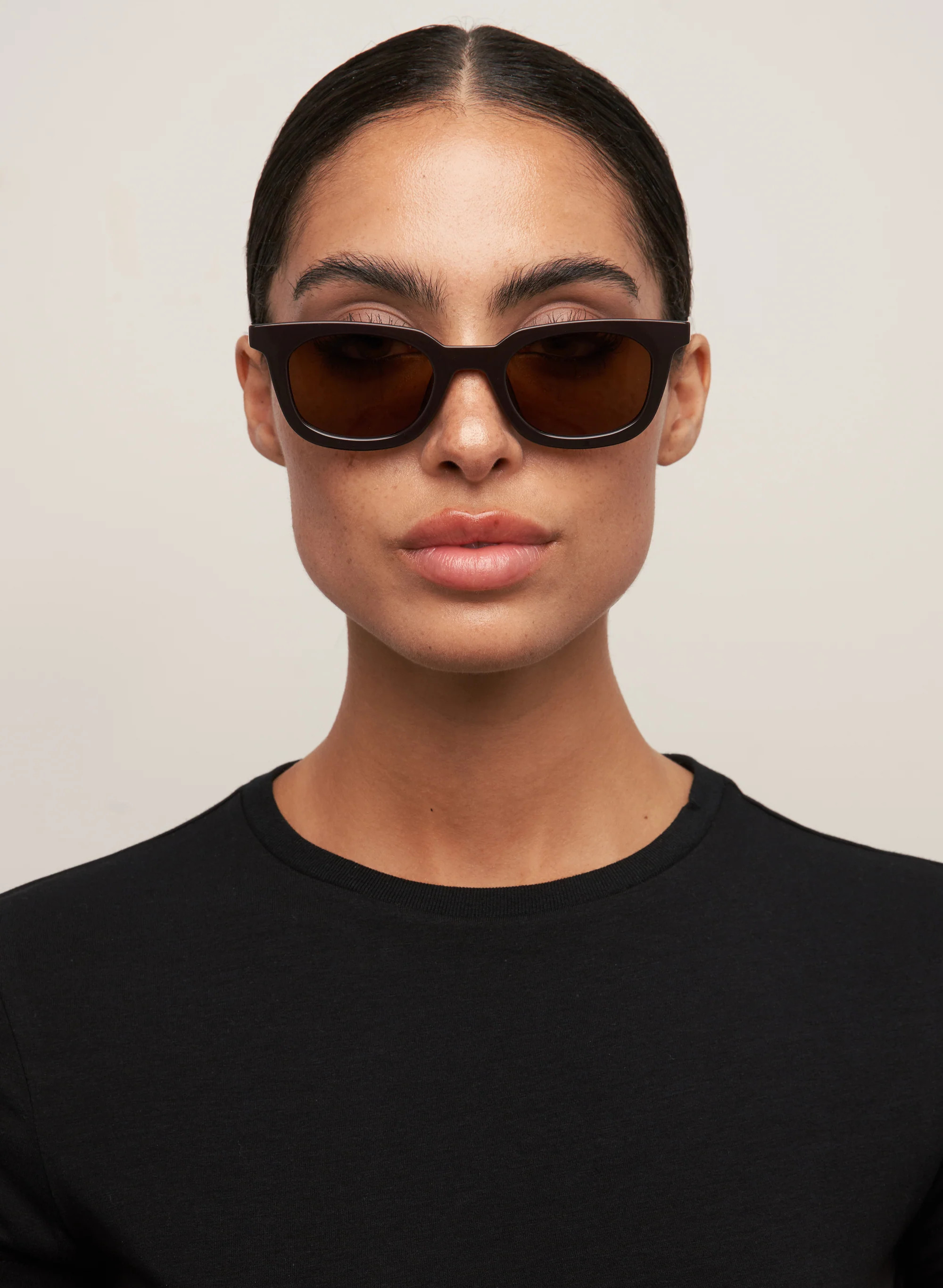 Nia Chocolate Wayfarer Sunglasses \u2013 Brown Lens | Otra Eyewear