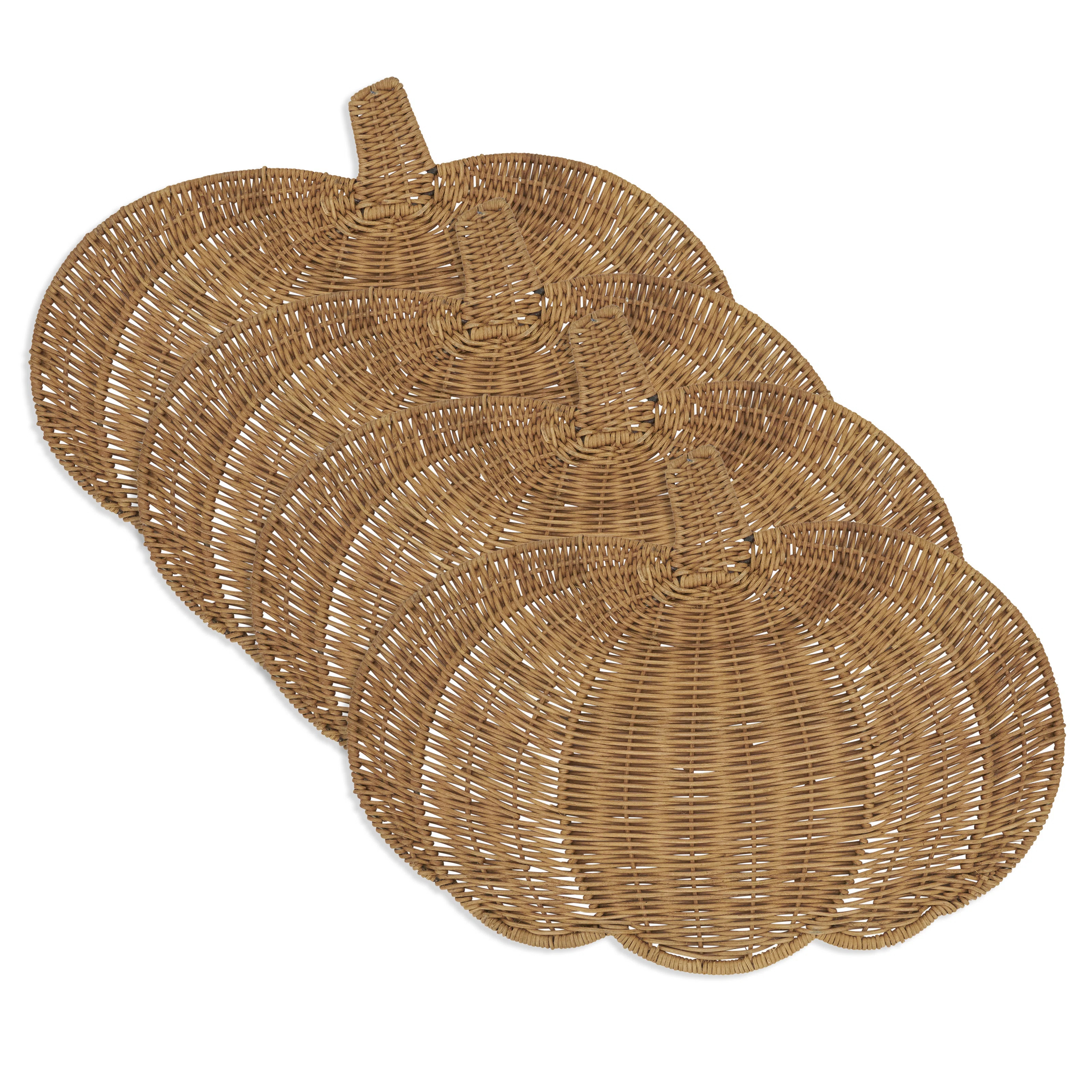 Saro Fall Harvest Rattan Pumpkin Placemat (Set of 4) | Wayfair | Wayfair North America