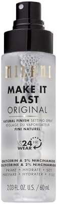 Amazon.com : Milani Setting Spray + Primer, Make It Last Original - Natural Finish with Niacinami... | Amazon (US)