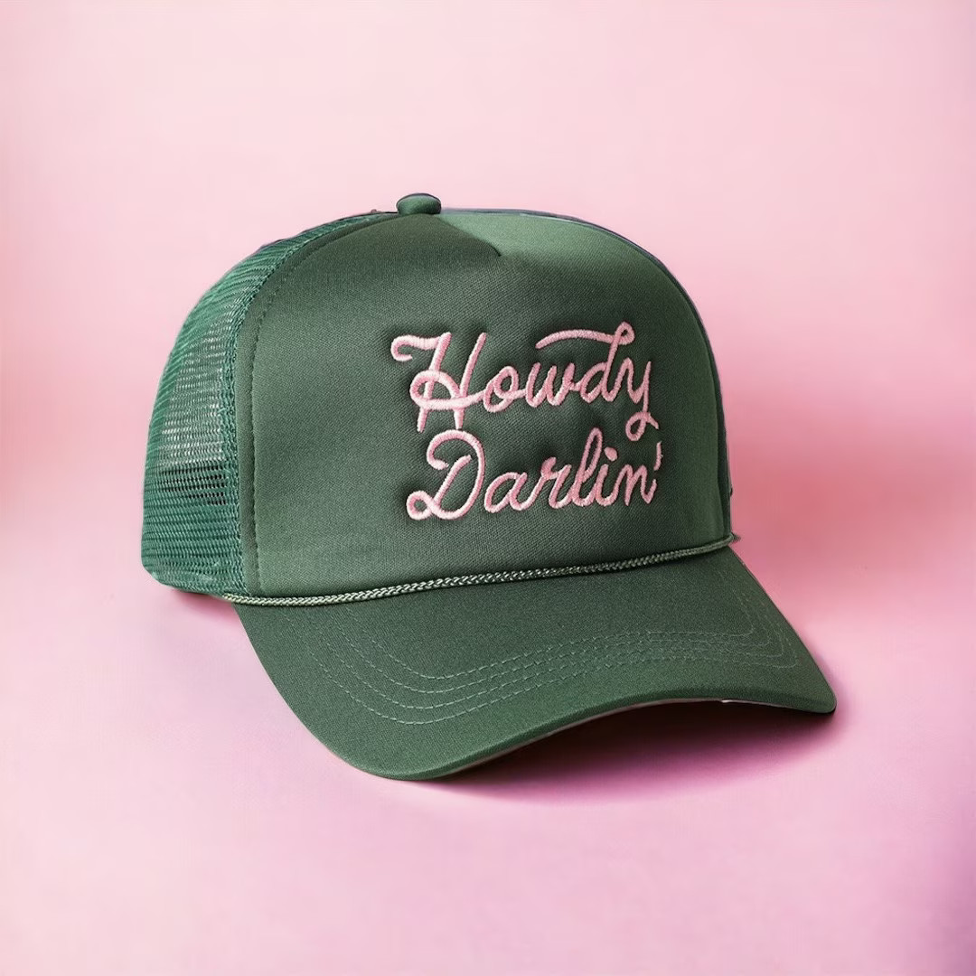 Howdy Darlin' Trucker Hat, Cowgirl Embroidered Trucker Hat, Women's Trucker Hat - Etsy | Etsy (US)