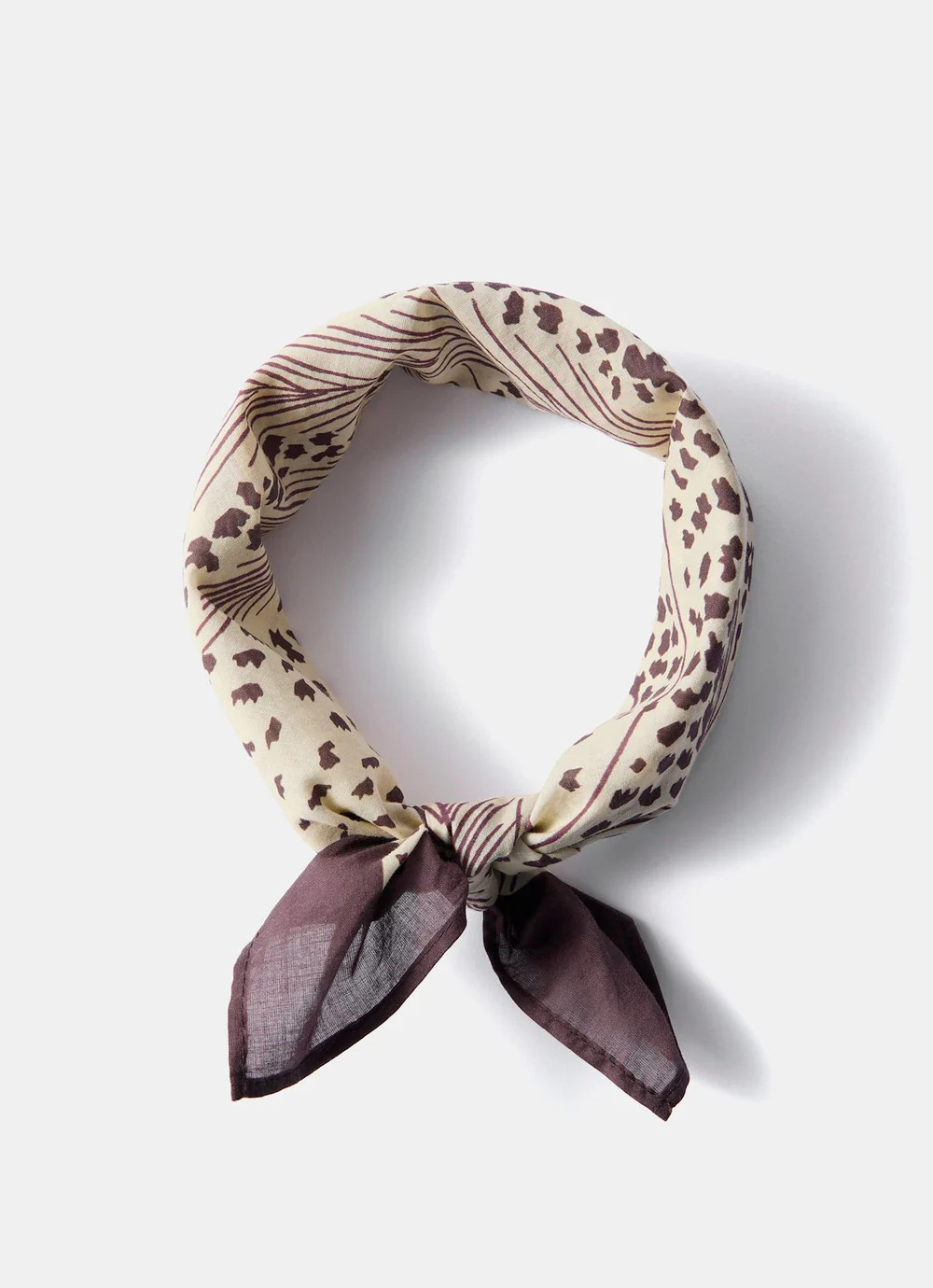 Floral Print Cotton Square Neck Scarf | Mint Velvet