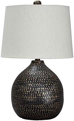 Signature Design by Ashley Maire Contemporary Metal Table Lamp, Black & Gold Finish | Amazon (US)
