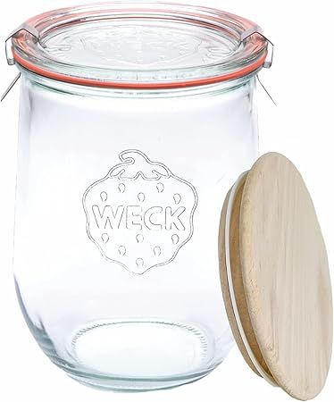 WECK - 745 Weck Tulip Jar 1 Liter - Sour Dough Starter Jars - Large Glass Jar for Sourdough - Tul... | Amazon (US)