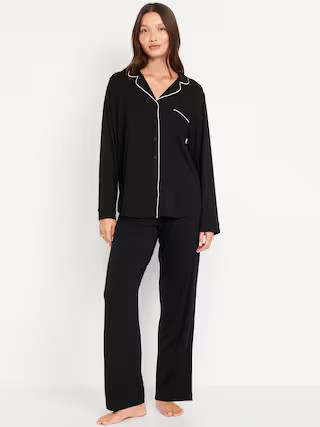 Knit Jersey Pajama Pant Set | Old Navy (US)