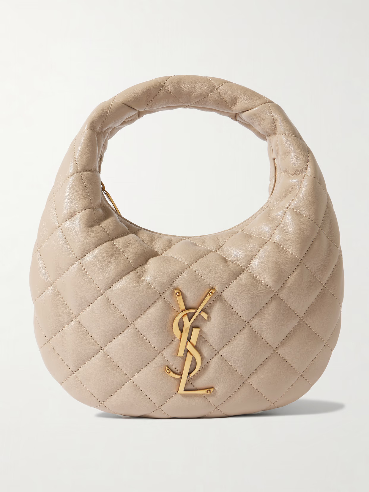 SAINT LAURENT - Icarino Quilted Leather Tote - Neutrals | NET-A-PORTER (US)