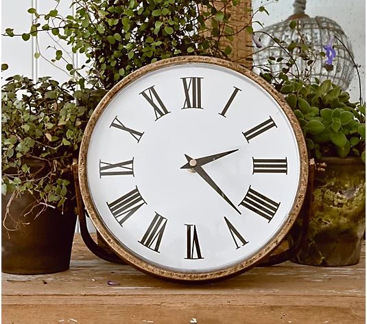 Large Brass Table Clock by Liz Marie Table Clock - QVC.com | QVC