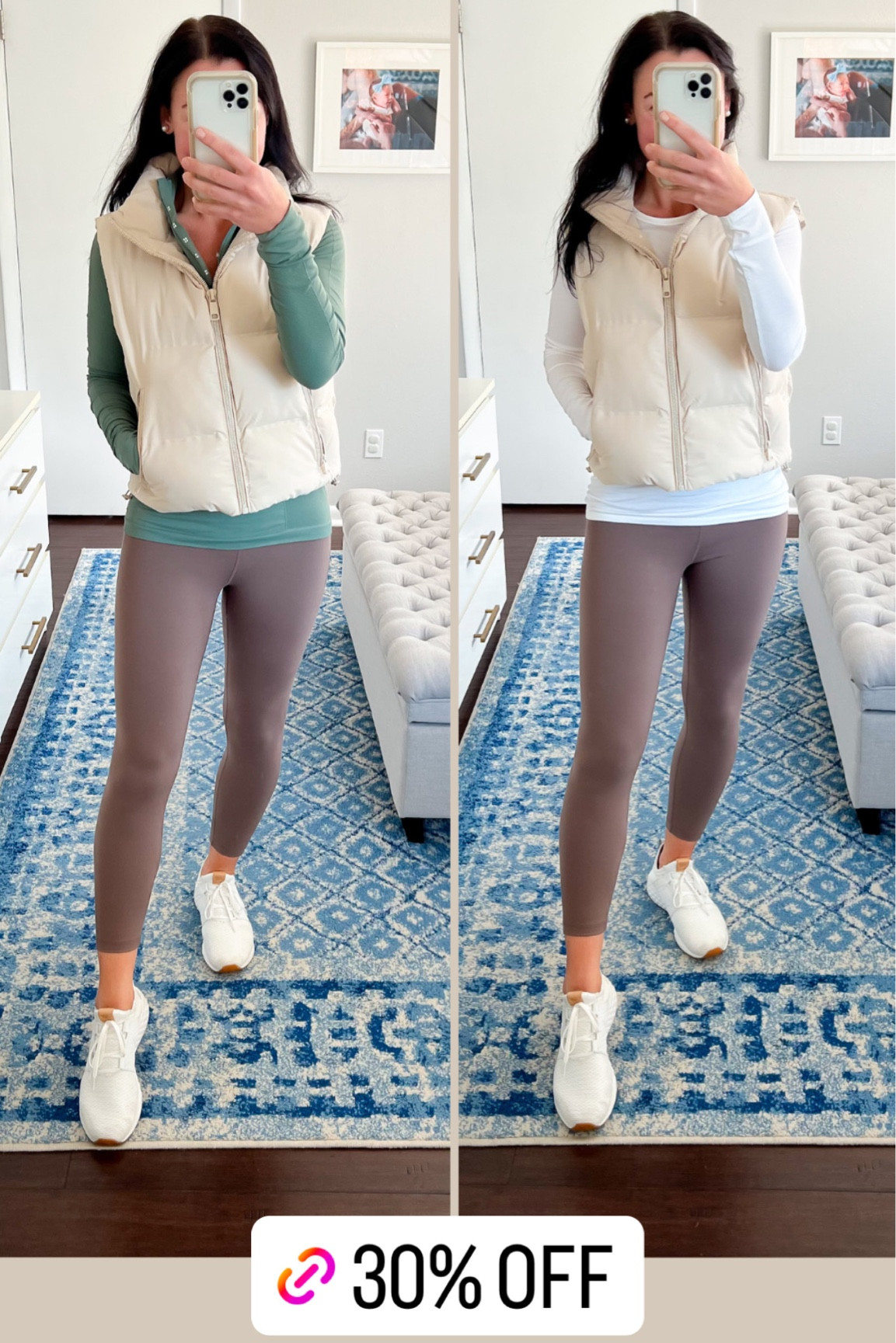 30% at Tasc performance, including my soft brown leggings and long white sleeve top! I’m really, really loving the coffee color of these leggings. The perfect neutral and would even look cute with an oversized sweater! And I’ve had this white long sleeve top for over a year and it’s still a favorite. The perfect activewear piece for every woman’s closet! Would make great gifts for teens and activewear lovers. 

Sizing:
Leggings fit TTS. I prefer to size up to a medium in leggings, which is what I wear in these. The smalls were a little tight. High-waisted, but not overly high. Nice side pocket! 
Long sleeve white top fits TTS. I wear a small. 

Gifts for her, gifts for friend, Black Friday sale, cyber Monday, fitness gifts 

#LTKsalealert #LTKCyberWeek #LTKfindsunder100