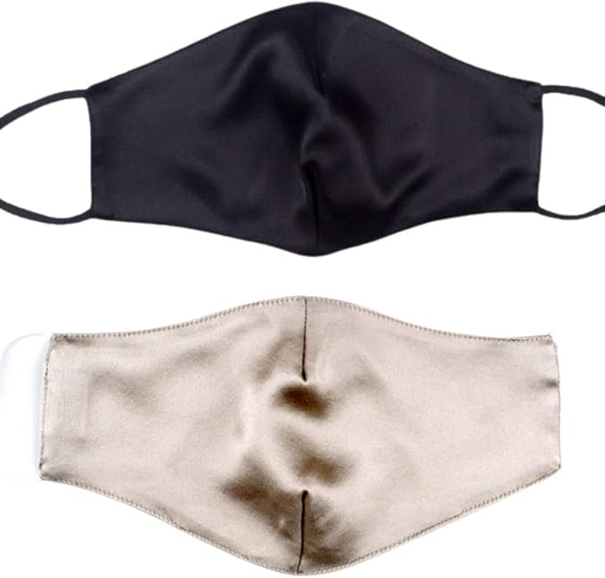 ALLAXDO Natural Silk Face Masks for Adult, Breathable Reusable Washable Super Smooth Soft, Fashio... | Amazon (US)