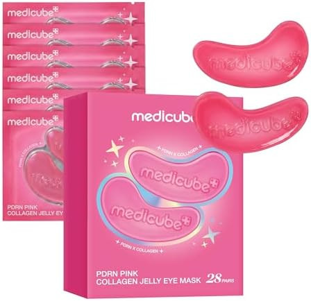 medicube Jelly Eye Mask PDRN Pink Collagen - Hydrogel Eye Patches, 28 Pairs | Eye Patches with PD... | Amazon (US)