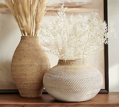 Woven Rattan Vases | Pottery Barn (US)