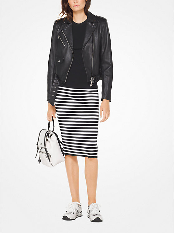 Leather Moto Jacket | Michael Kors | Michael Kors US