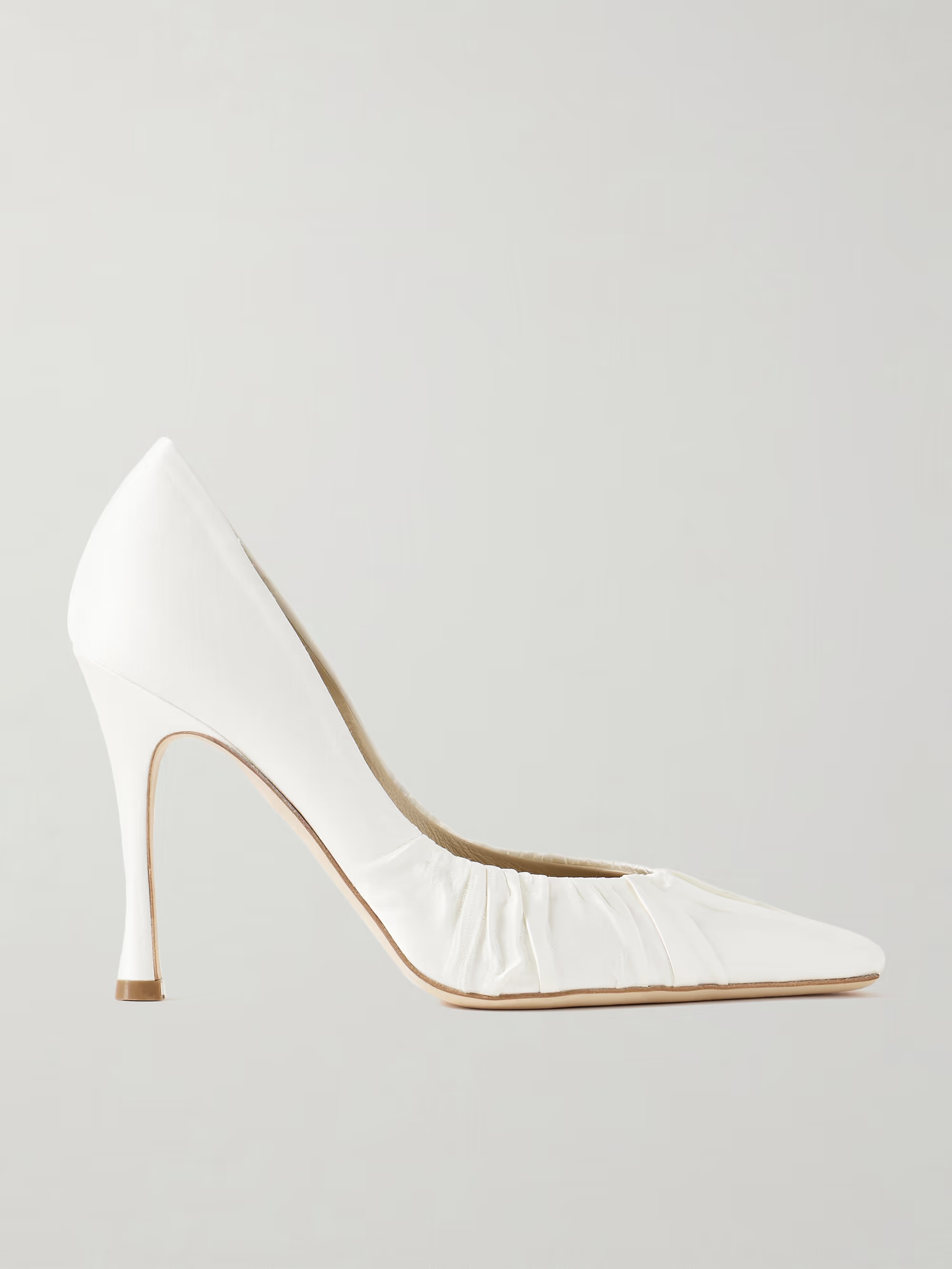 Nala ruched satin pumps | NET-A-PORTER (US)
