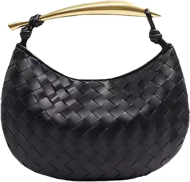 Woven Handbag Soft PU Handmade Hobo Bags for Women Lightweight Fashion Dumpling Clutch Bags | Amazon (CA)
