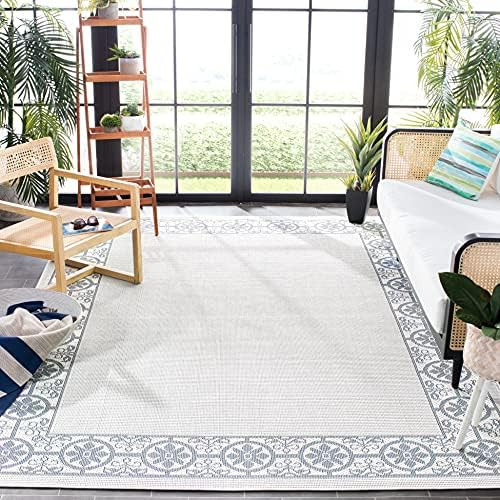 SAFAVIEH Bermuda Collection BMU815B Indoor/ Outdoor Non-Shedding Easy Cleaning Patio Backyard Porch  | Amazon (US)