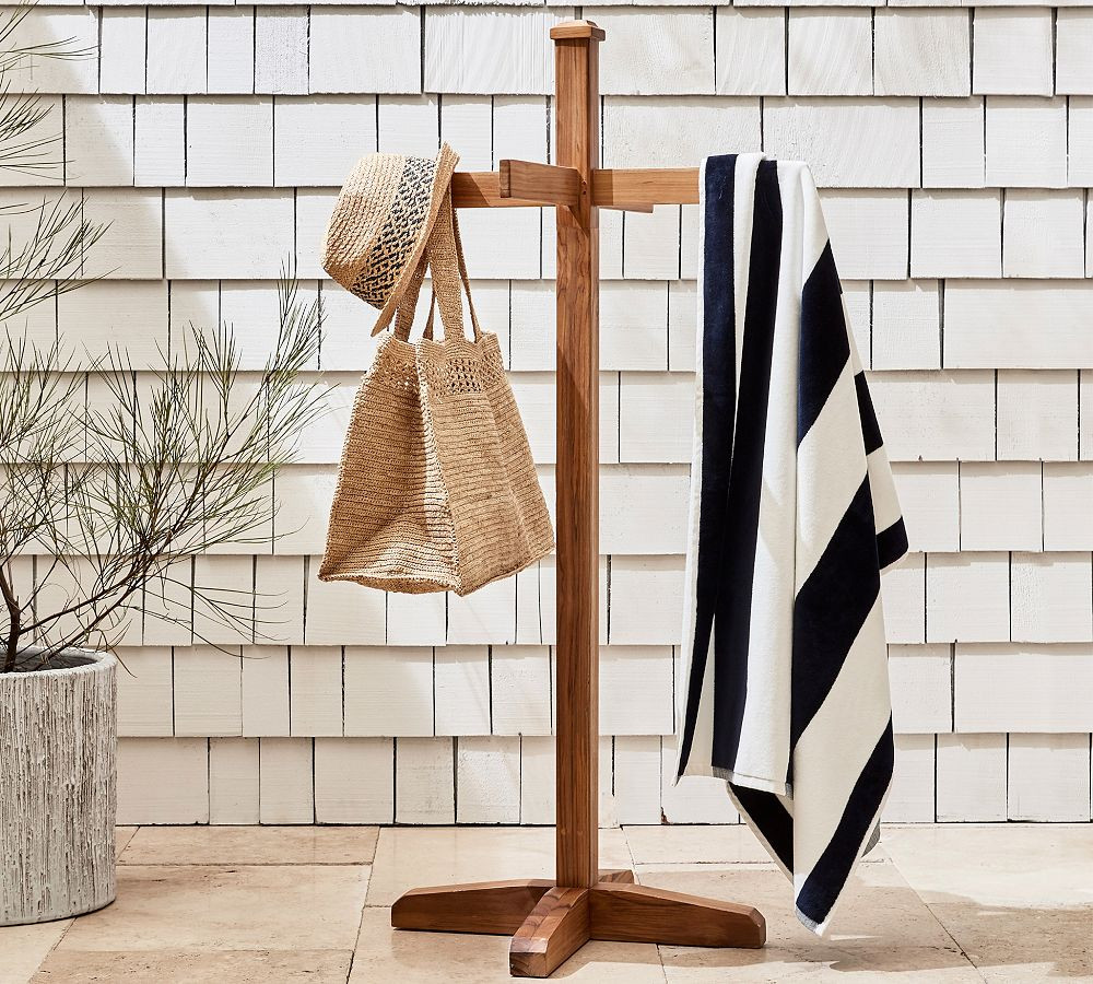 Teak Outdoor Towel Rack | Pottery Barn (US)