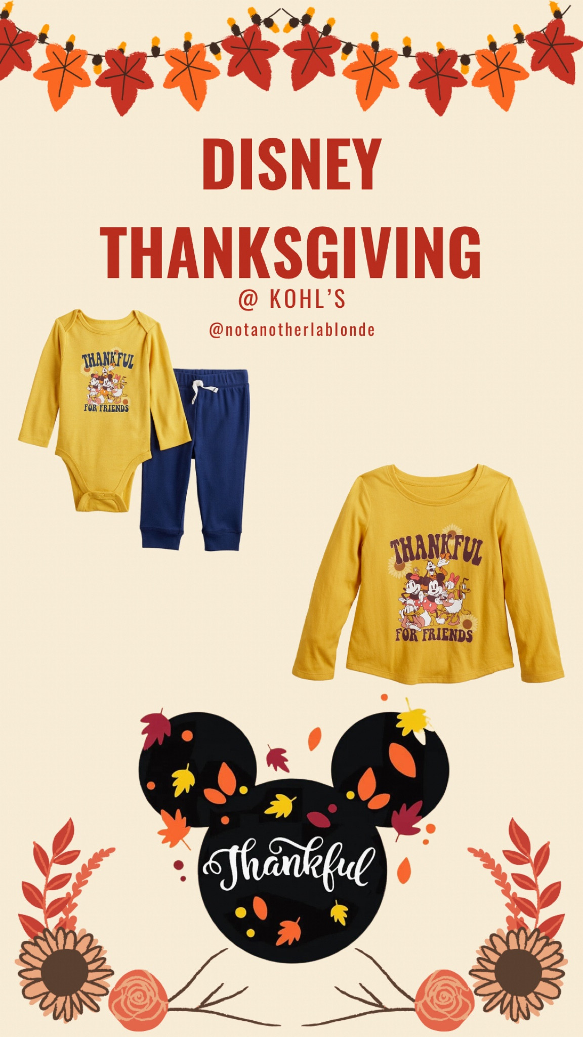 Disney thanksgiving finds at kohl’s

#LTKkids #LTKSeasonal #LTKHoliday