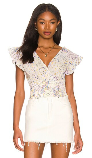 Flutter Top in Patchwork Ditsy | Revolve Clothing (Global)
