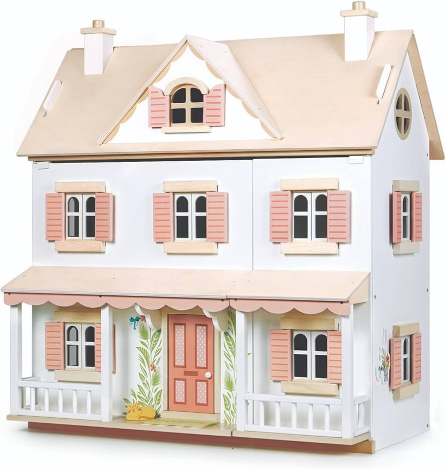 Tender Leaf Toys - Humming Bird House - 3 Story Large Wooden Colonial Style Doll House - Encourag... | Amazon (US)