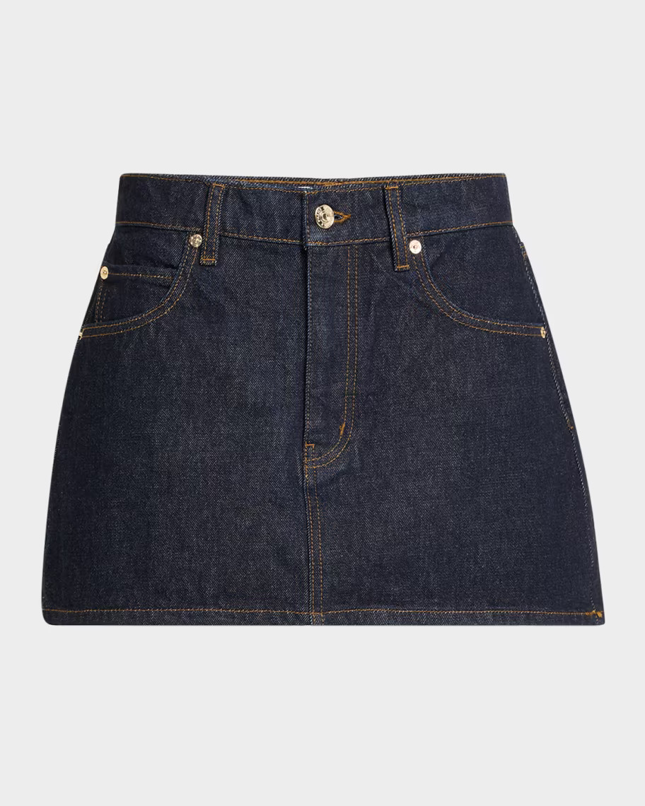 The Denim Mini Skirt | Neiman Marcus