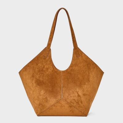 Slouchy Faux Suede Tote Handbag - Universal Thread™ Tan | Target