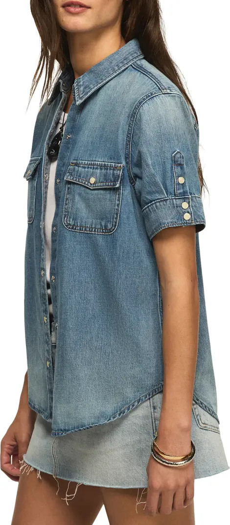 Lucky Brand Short Sleeve Denim Western Shirt | Nordstrom | Nordstrom
