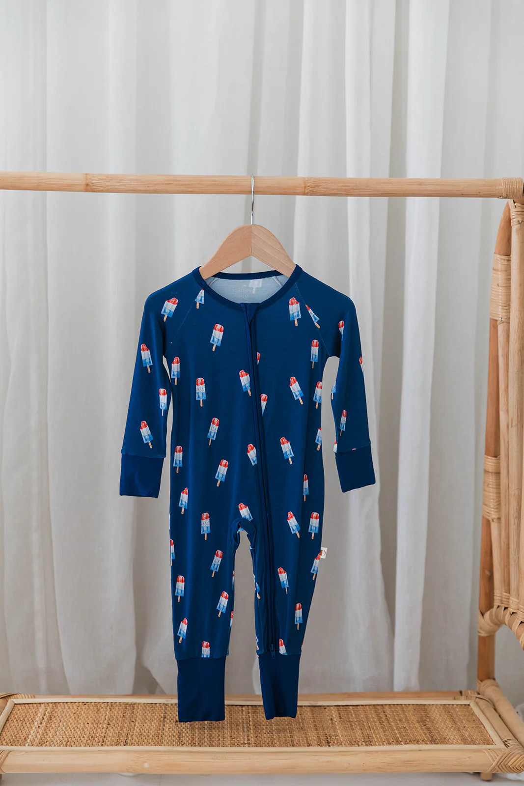 Firecracker Kids Zippered Romper – Red, White & Blue Ice Cream Cone Loungewear for Babies & Tod... | Ollie's Day