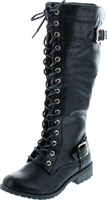 Mango 27 Womens Knee High Buckle Riding Boots | Amazon (US)