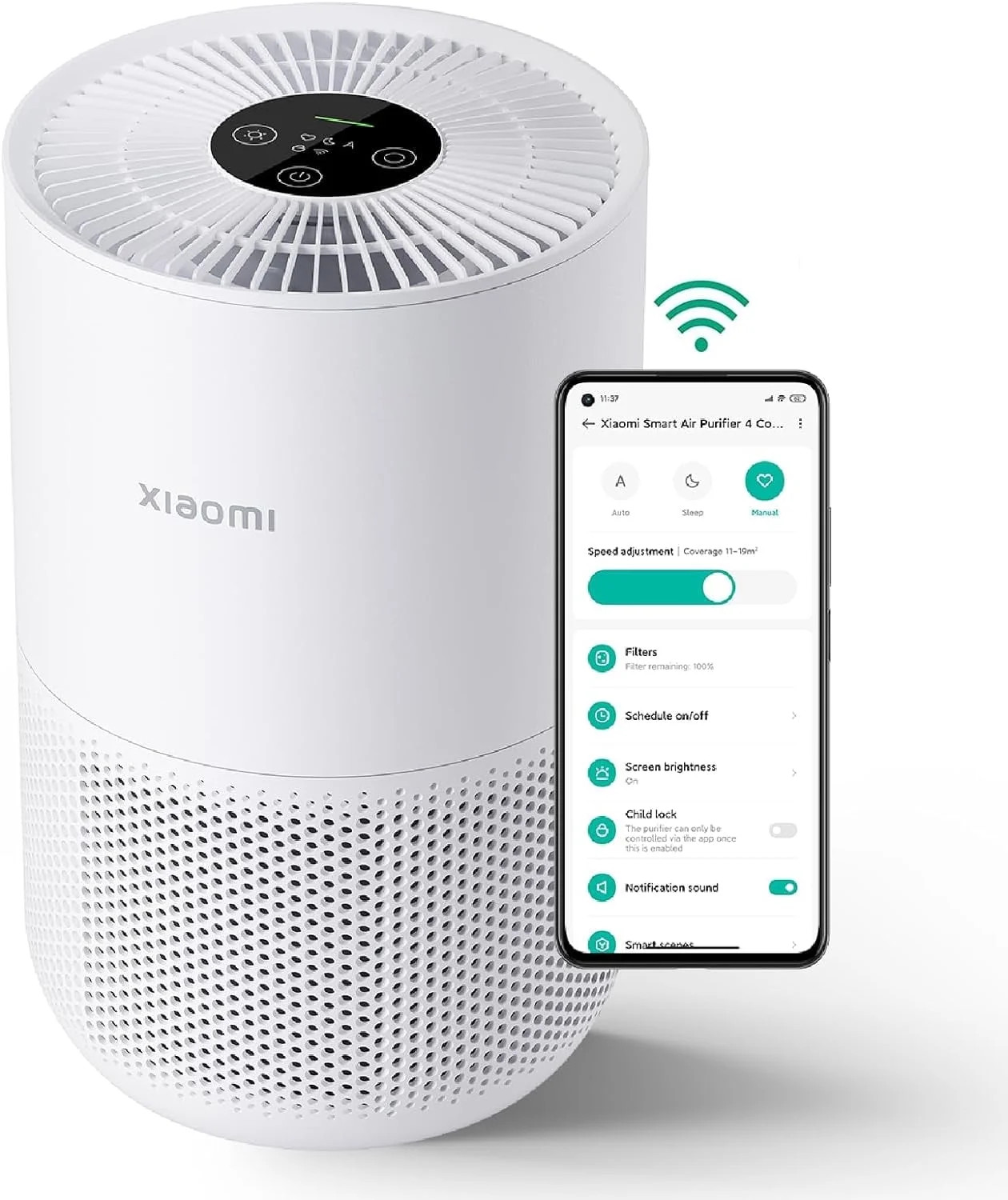 Xiaomi Smart Air Purifier for Home Bedroom up to 1060 Sq.ft, with 3-in-1 HEPA Filter, Allergen Re... | Walmart (US)