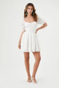 Eyelet Fit & Flare Mini Dress | Forever 21 (US)