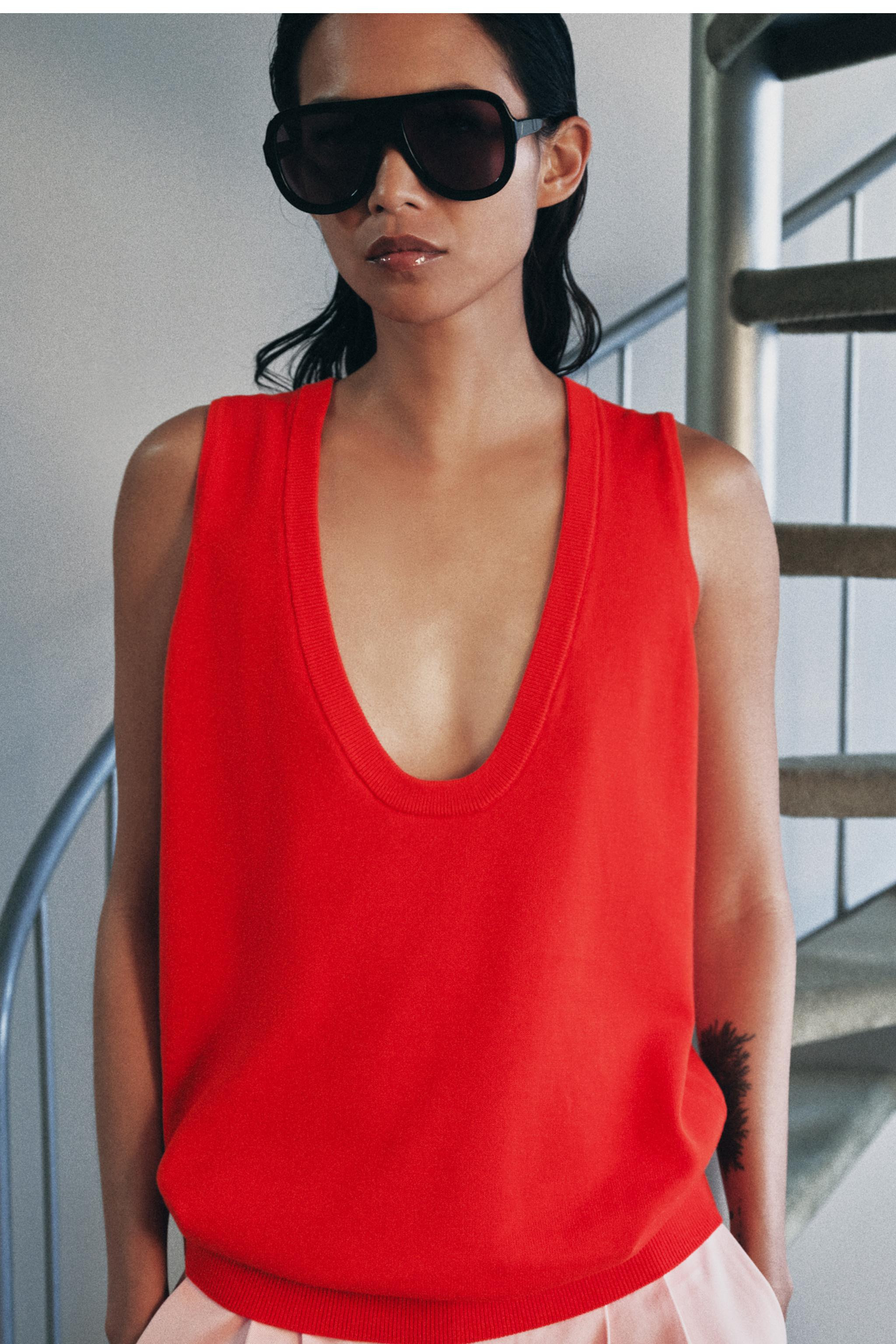 SLEEVELESS KNIT TOP | Zara US