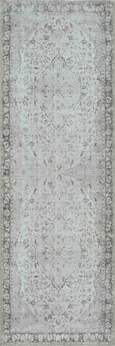 Haile Cream & Green Washable Area Rug | Boutique Rugs