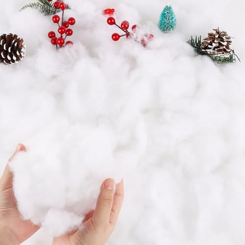 FOIMAS Christmas Fake Snow,Artificial Snow Cotton Fluffy Snow Blankets for Christmas Winter Village Craft Supply,3.6oz/100g | Amazon (US)