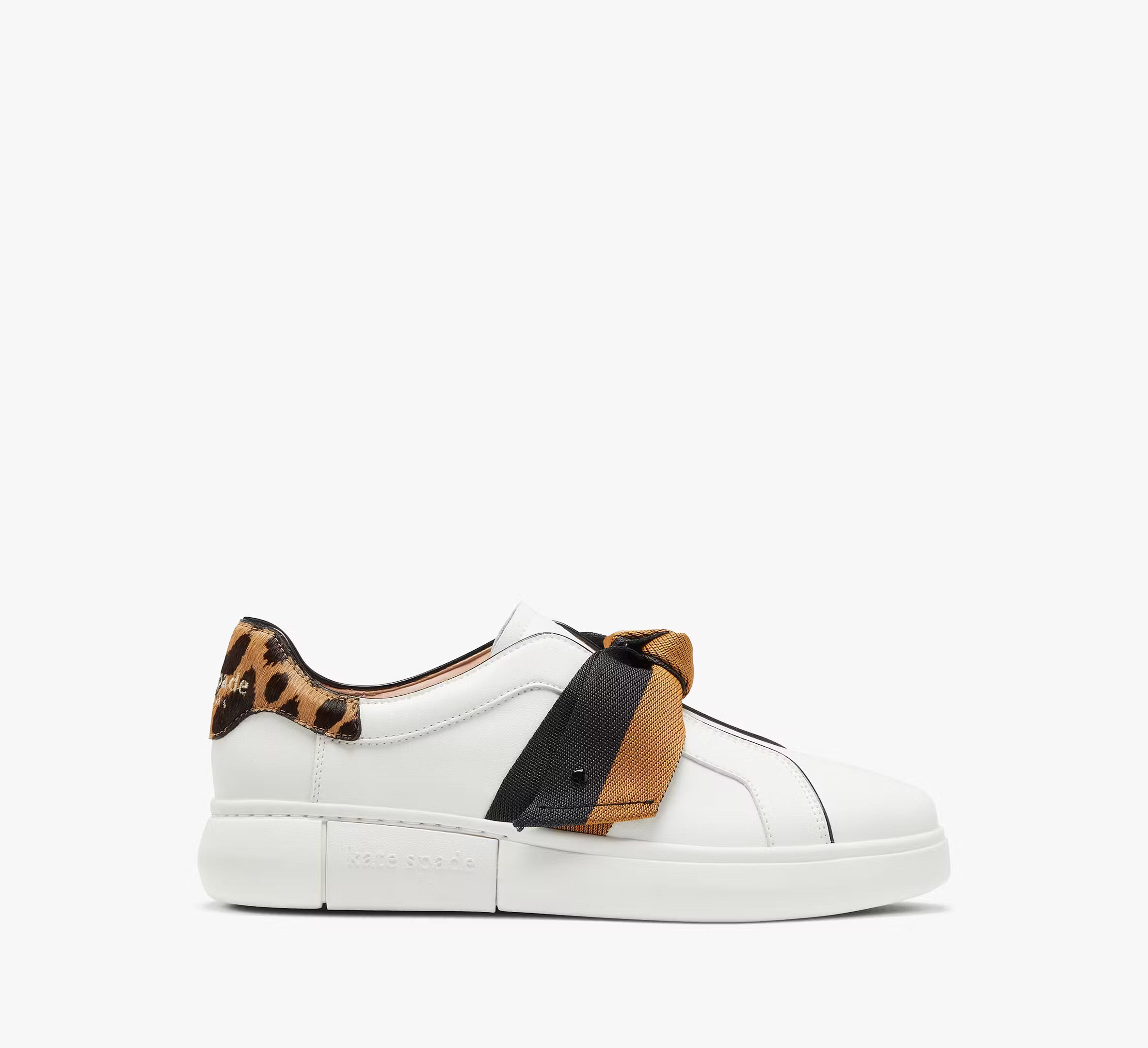 Kate Spade Lexi Leopard Sneakers, Optic White/Light Tobacco - 9.5 | Kate Spade (US)