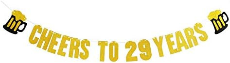 29Th Birthday Banner 29Th Birthday Party Ideas Happy 29Th Birthday Banner Decorations Supplies Ce... | Amazon (US)