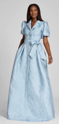 Teri Jon Jacquard Waist Shirt Gown “2” New With Tag  | eBay | eBay US