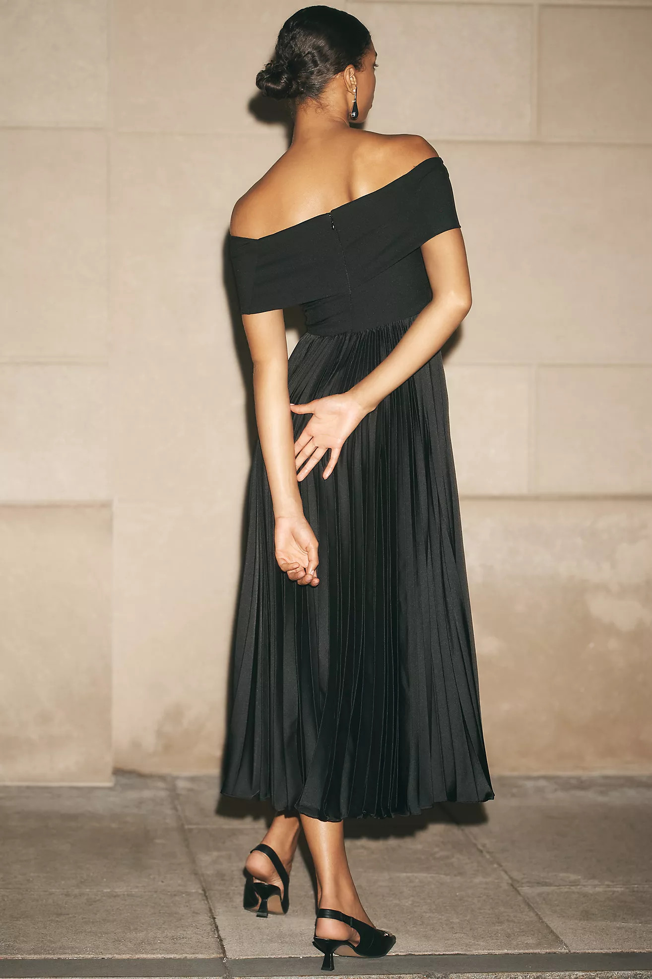 Hutch Off-The-Shoulder Twofer Midi Dress | Anthropologie (US)