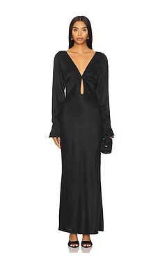 LPA Ellera Midi Dress in Black from Revolve.com | Revolve Clothing (Global)