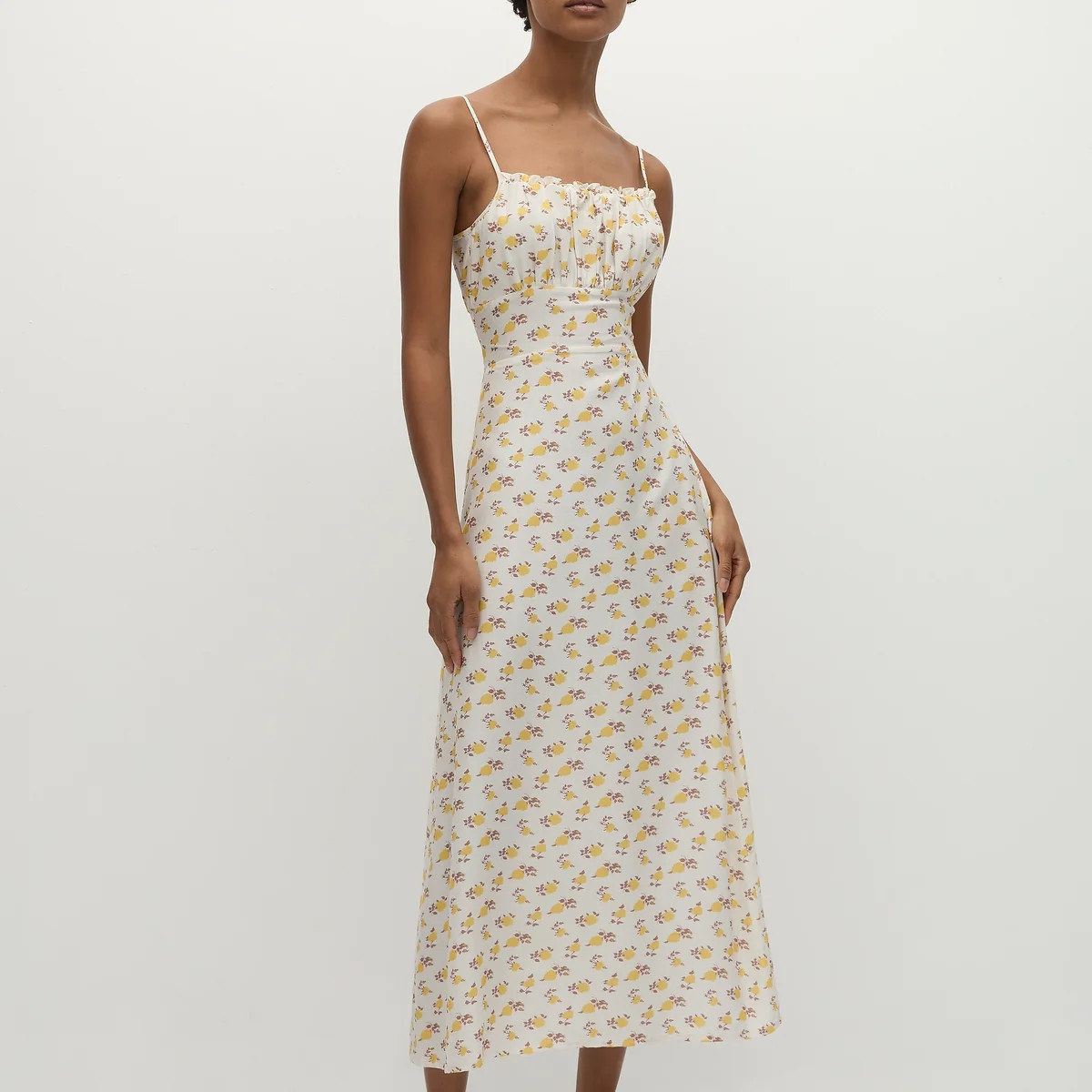 Phaedra Midi Dress Hazy Rose Canary | Faithfull (AU)