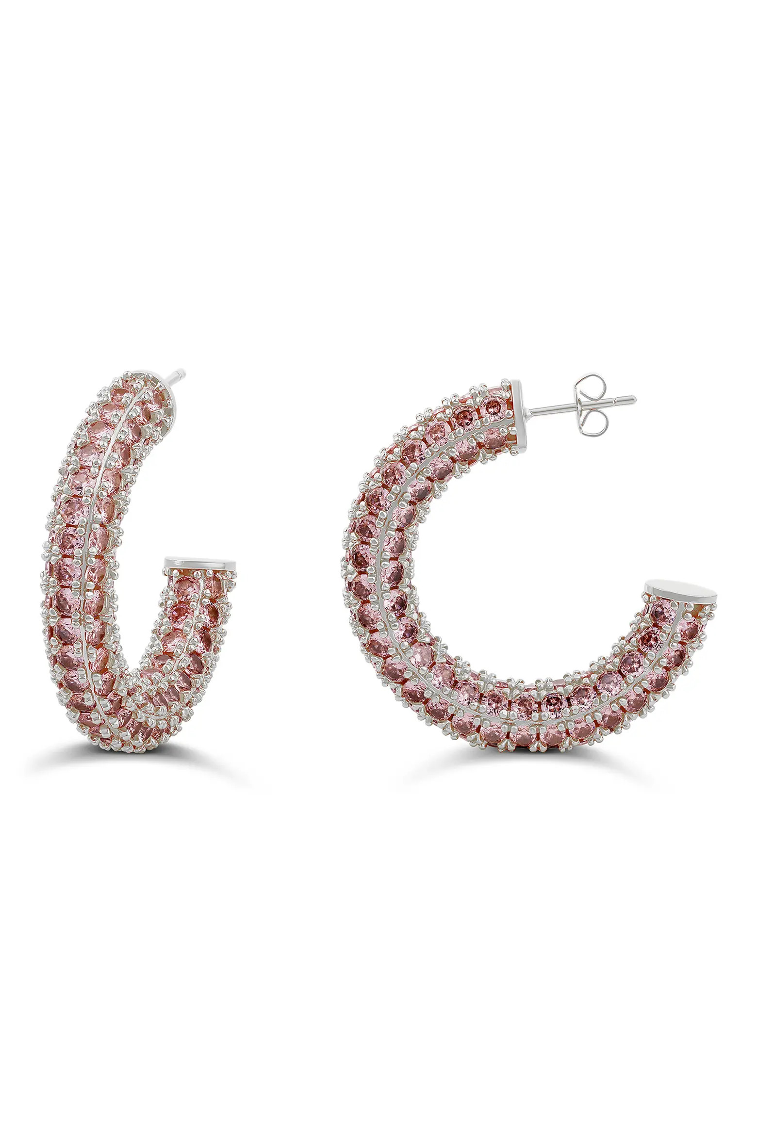 SHYMI Colored Crystal Pav\u00e9 Hoop Earrings (Women) | Nordstrom | Nordstrom