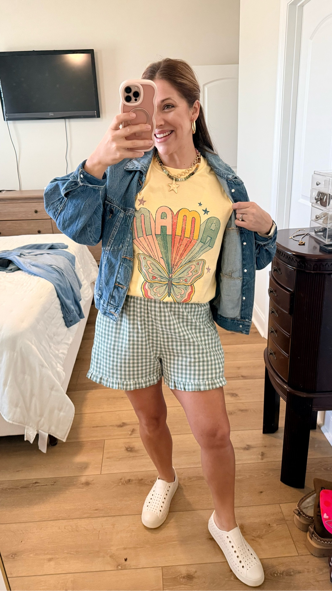 L tshirt: use code DAILYDANI for 25% off of your entire purchase

L shorts
S jacket
Shoes true to size

#LTKgrwm #LTKmomlife #LTKootd