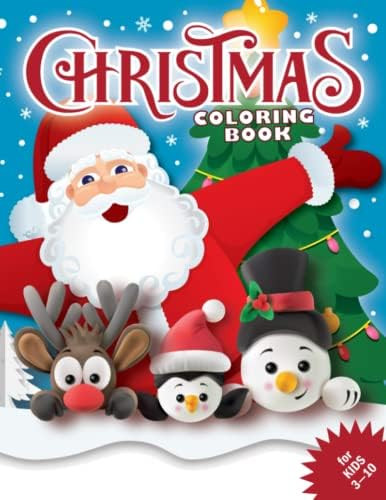 Christmas Coloring Book for Kids: 50+ Super Cute, Big and Easy Designs with Santas, Snowmen, Rein... | Amazon (US)