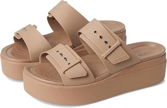 Crocs Women's Brooklyn Buckle Low Wedges | Amazon (US)