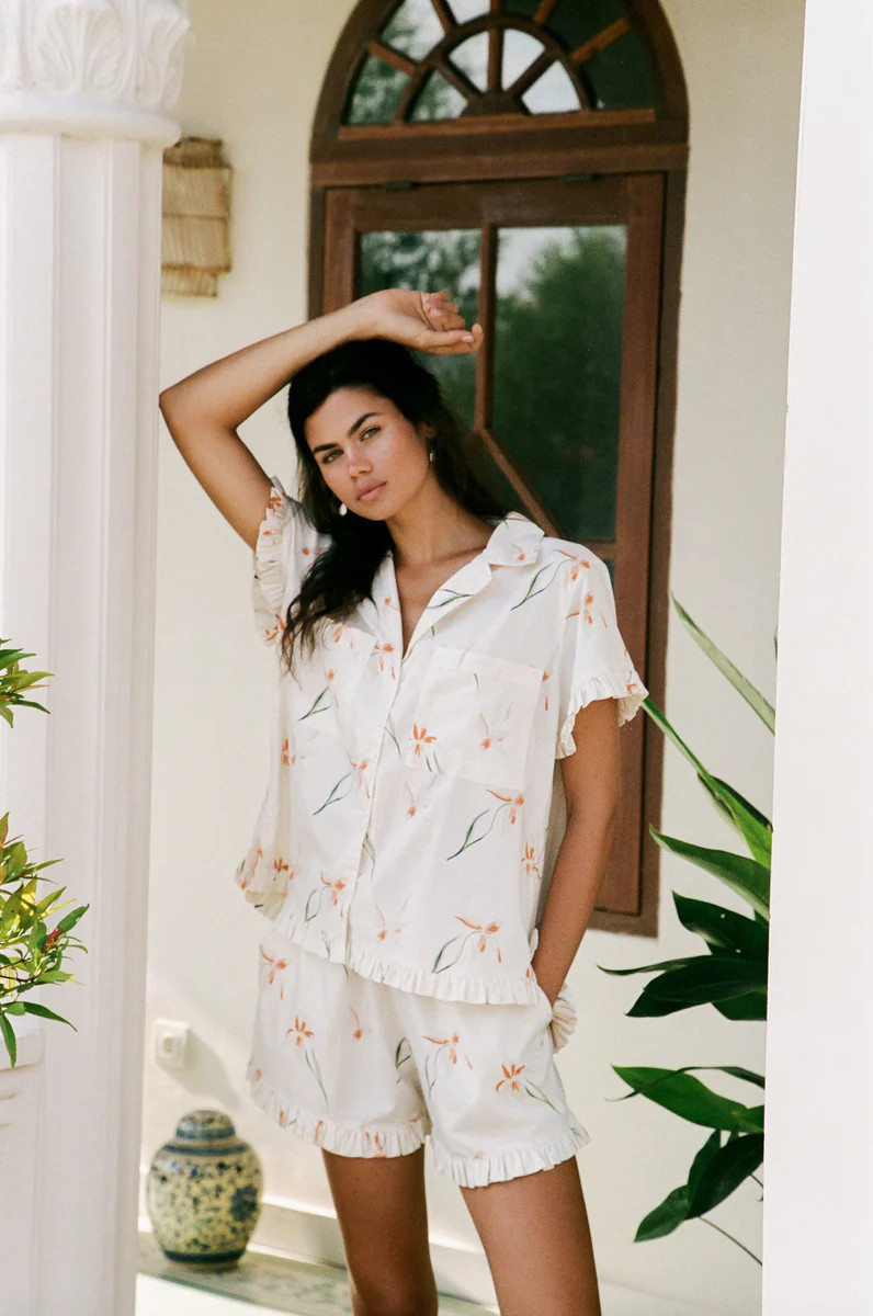 Felicity Frill Set - Cotton Modal - Lily | Piyama US