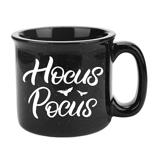 Amazon.com: P.G Collin Halloween Hocus Pocus Coffee Mug for Women Men Kids - Black Ceramic Campin... | Amazon (US)