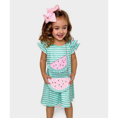Couture Cutie Watermelon Dress and Purse Set Mia Belle Girls, Green, 8 | Target