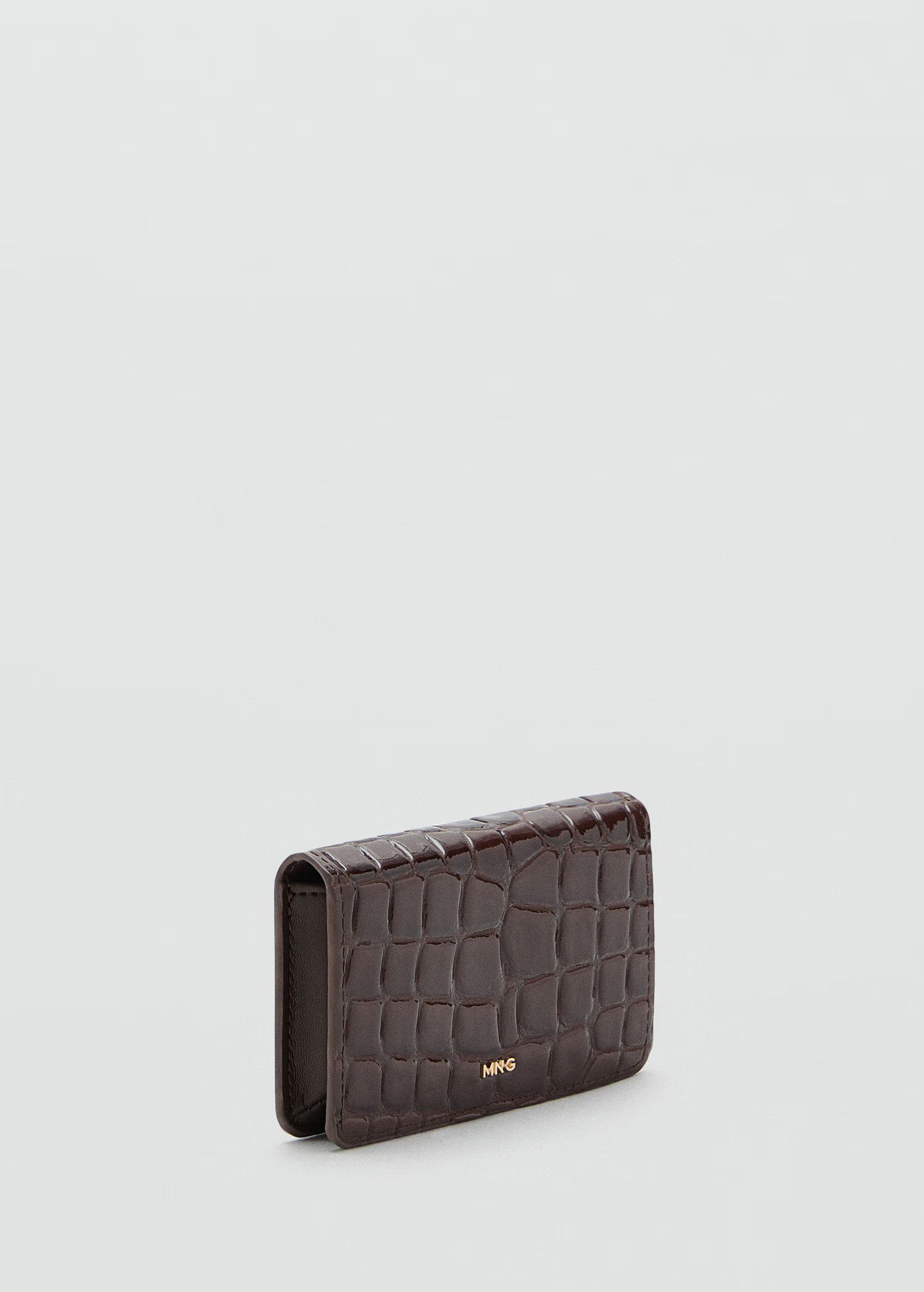 Small shiny croc-effect wallet - Women | MANGO USA | Mango (US/MX/AU)