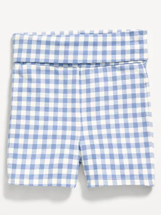 Foldover Jersey Biker Shorts for Girls | Old Navy (CA)