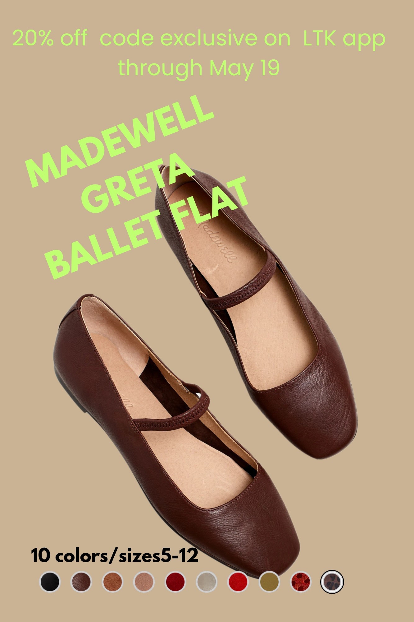 These flats have a cult following. Now is the time to snag them for 20 % off when purchased through the LTK app. Links to all the colors below. Sale ends May 19, 2025

#LTKShoeCrush #LTKSaleAlert #LTKxMadewell