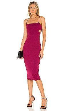 Susana Monaco Cutout Strap Solid Dress in Raspberry from Revolve.com | Revolve Clothing (Global)