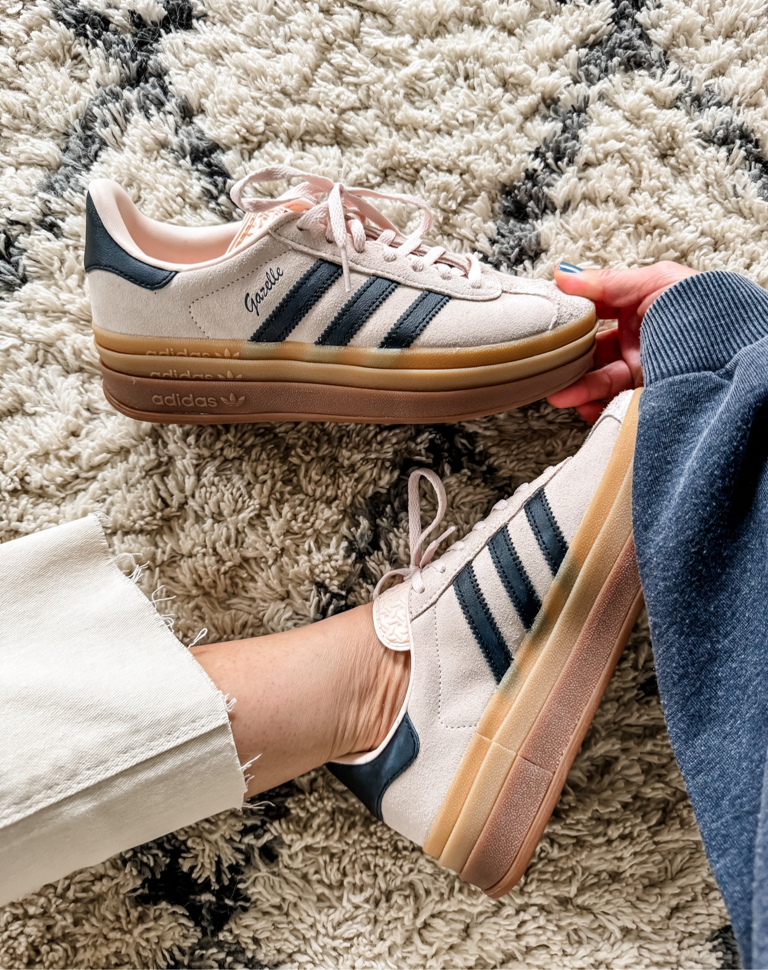 adidas gazelle silver green womens adidas Gazelle Bold Wonder Quartz Black Gum main image 0